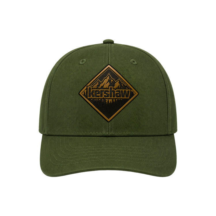 Kershaw Leather Patch Hat | Olive Outdoor Cap