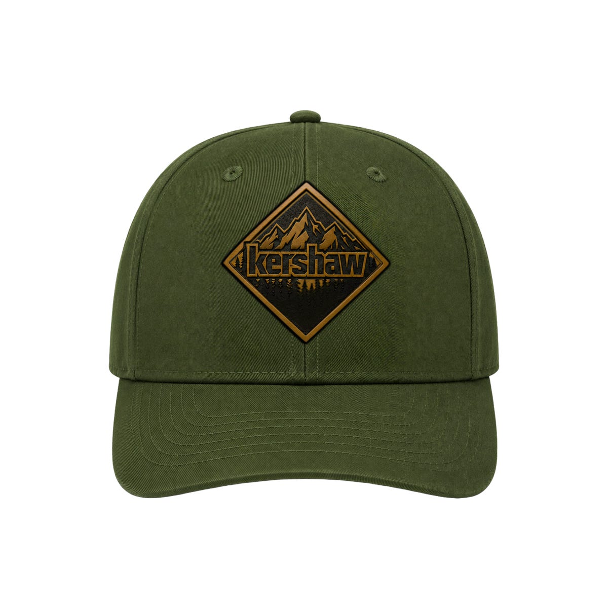 Kershaw Leather Patch Hat | Olive Outdoor Cap